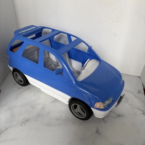 Barbie Blue SUV Vehicle w/ Seats & Pop-Out Picnic Basket Vintage 1999