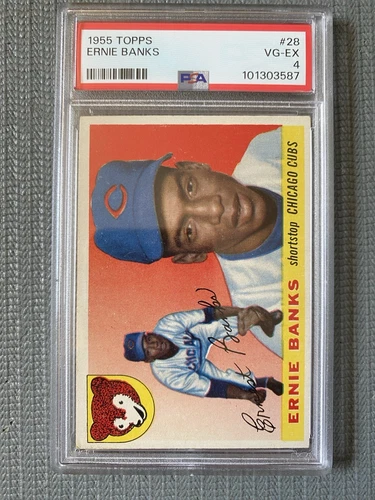 1955 Topps #28 Ernie Banks PSA 4 VG-EX