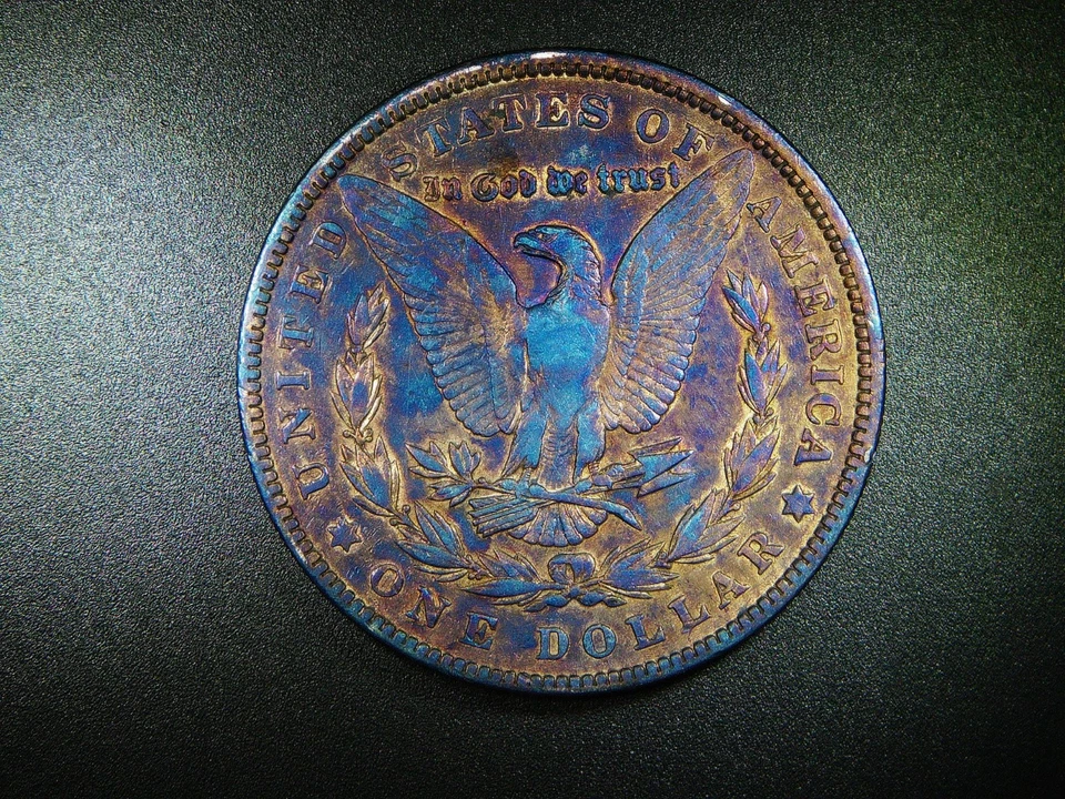 TONED 1902 MORGAN SILVER DOLLAR COLLECTOR GRADE COIN M-816 - Image 2 of 4