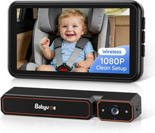 Wireless Baby Car Camera, Easy 2-Step Setup, 5.2" Display, 1080P HD IR Night Vis