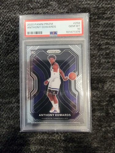 Panini Prizm 2020-21 Anthony Edwards #258 RC PSA 10 Timberwolves Rookie Card