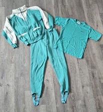 Vintage Dash Teal Jogger Set Track Jacket Pants T-Shirt Small Retro 80s 90s