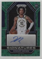 2022-23 Panini Prizm Rookie Signatures Choice Green 4/8 Kendall Brown Auto 16wc