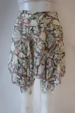 Womens Isabel Marant Lysea Multicolor Pure Silk Handkerchief Skirt 42 US/10 (XL)