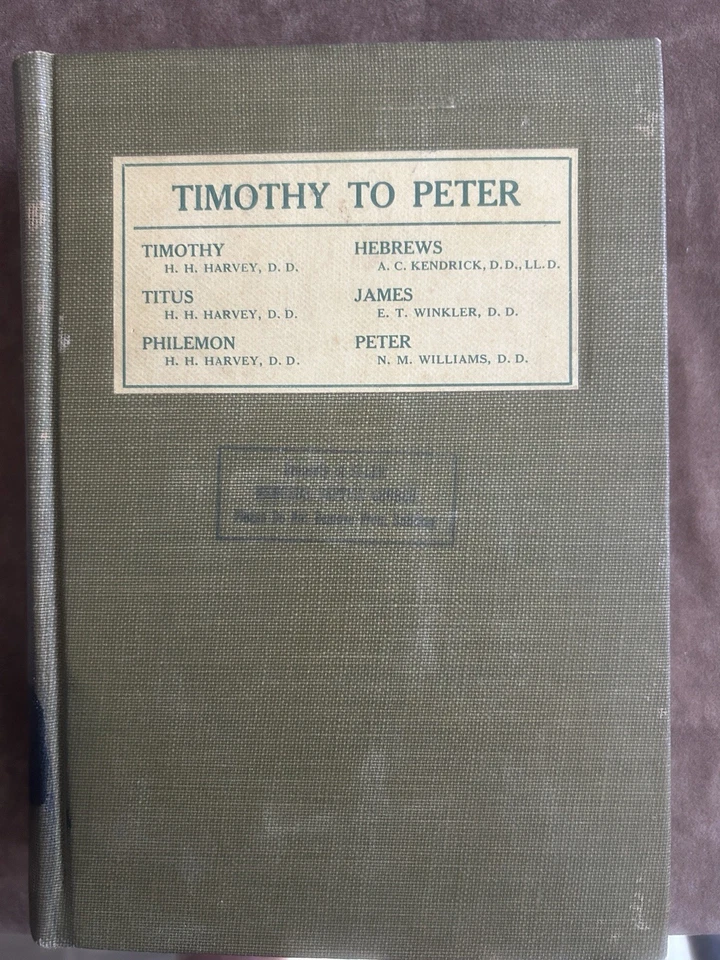 Timothy to Peter An American Commentary on New Testament, 1890 HC Vintage Foto 2 de 4
