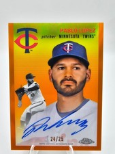 2023 Topps Chrome Platinum Pablo Lopez Orange Auto /25 Minnesota Twins