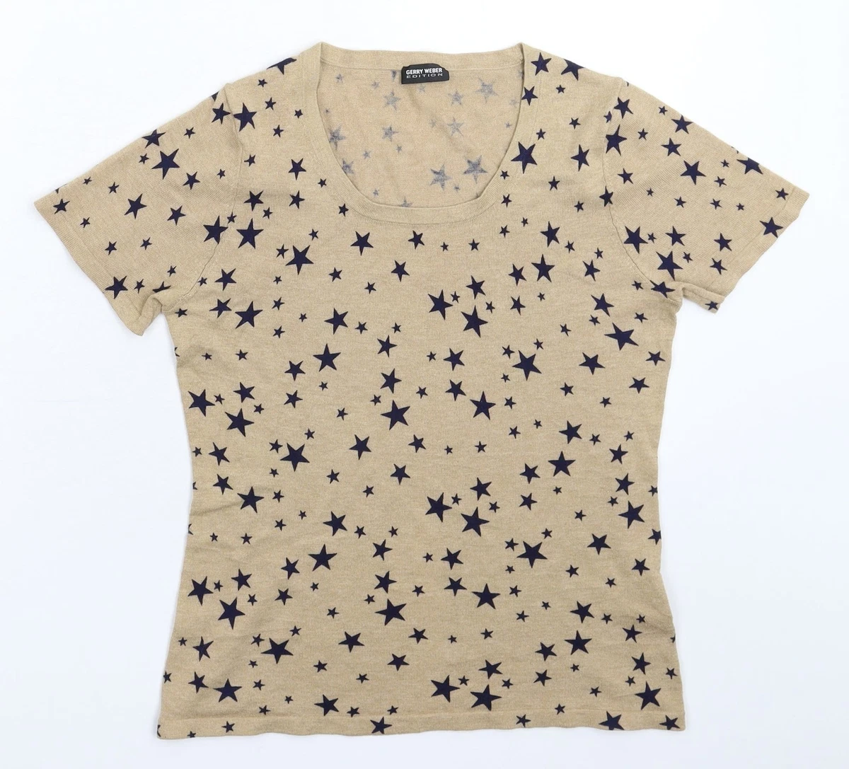 Gerry Weber T-Shirt Donna A Manica Corta, Vestibilità Aderente, Con Logo Ritagliato Sul Retro - 4