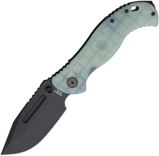 Halfbreed Blades Large Bush Gen 2 LINQ Lock Jade G10 Folding 3V Knife 01G2JADE