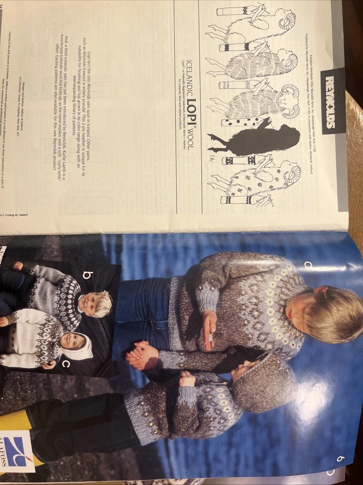 Folleto Reynolds 011 LOPI Family Knit 11 patrones 48pg 1985 Foto 4 de 4