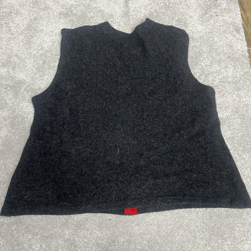 Vintage Chaps Ralph Lauren Vest Mens XL Gray Hand Framed Lambswool Knit 90s - Image 4 of 4