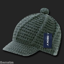 CHARCOAL GRAY KNIT CROCHET BEANIE REGGAE RASTA KUFI WINTER VISOR BEANIE HAT CAP