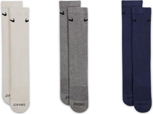 NIKE Men's Everyday Plus Cushioned Training Crew Socks Large SX6888-965 - Picture 1 of 5