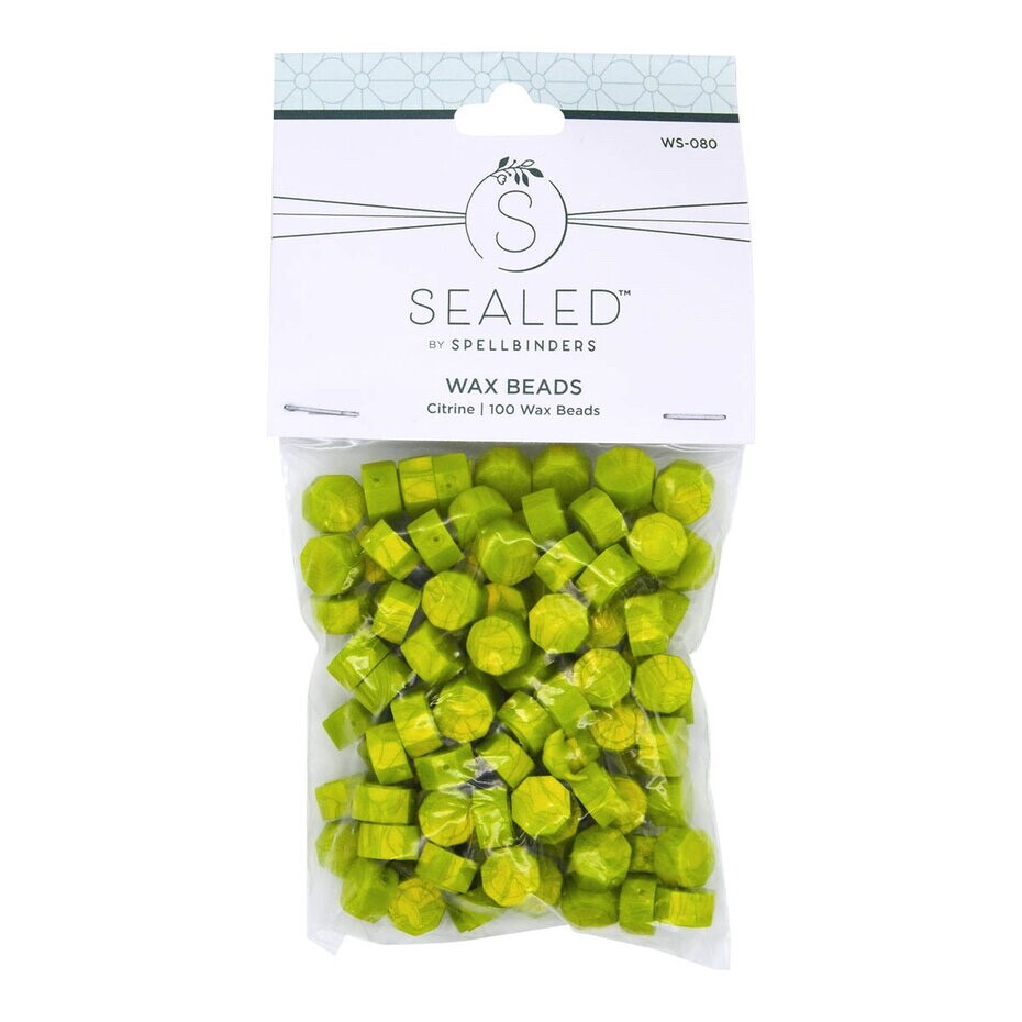 Spellbinders Wax Bead Melts Citrine 100 Pc Wax Seal Wedding Birthday Card Making
