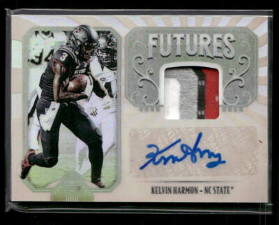 Kelvin Harmon 2019 Panini Legacy #FP-KH (4-Color) Futures Patch Auto NC STATE