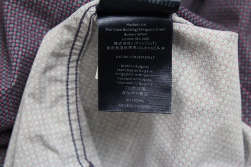 HACKETT B&T Rpberry Florl Prnt Classic Fit Shirt Men's 2XL Button Down Neck - Picture 9 of 10