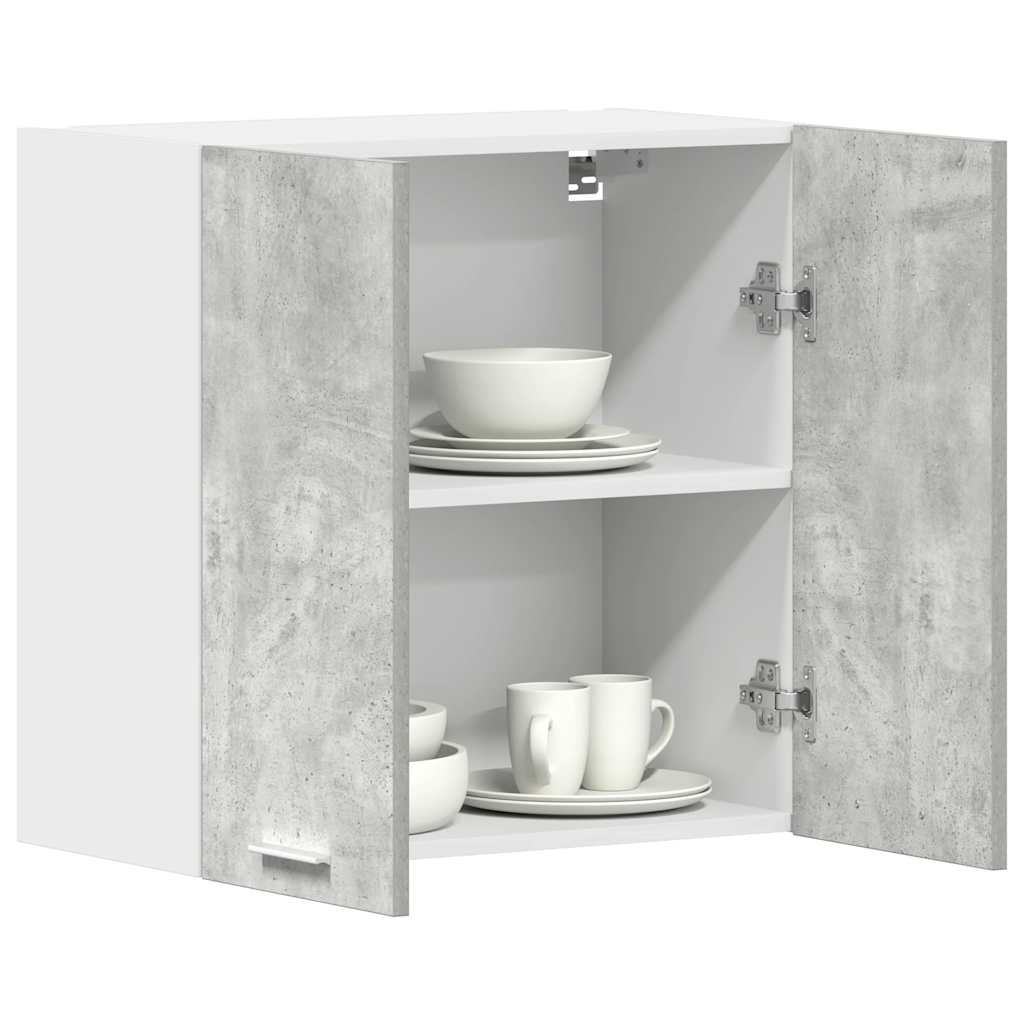 vidaXL Pensile da Cucina Grigio Cemento 60x31x60 cm Legno Multistrato