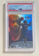 1998 Flair Showcase #25 Vince Carter RC rookie row 3 PSA 8 #S1611