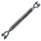 Jaw/Jaw Turnbuckle for Wire Rope Cable, 3/4" x 12" Takeup