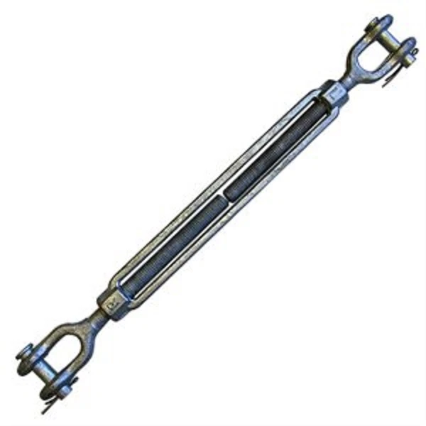 Jaw/Jaw Turnbuckle for Wire Rope Cable, 3/4" x 12" Takeup