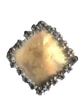 Antique 1890s Art Nouveau Decorative Arts Brass Frame Flowers Easel glass Rare