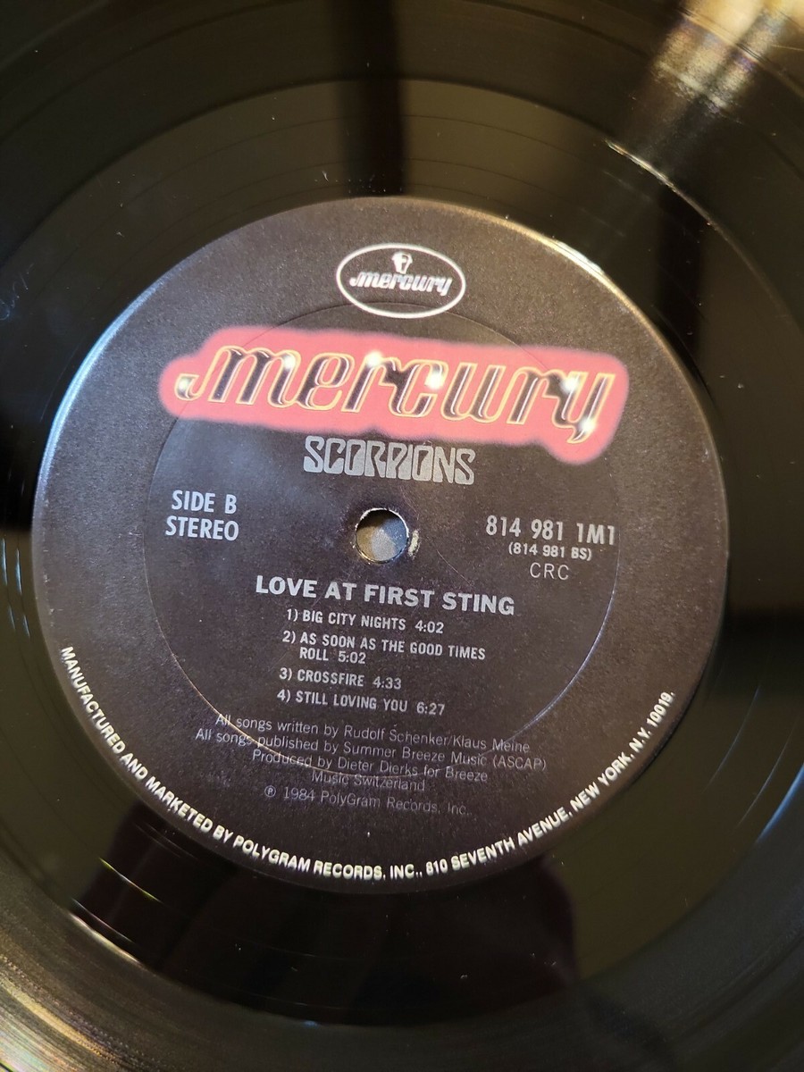 Scorpions ‎- Love At First Sting 1984 Original Vinyl LP Record CRC