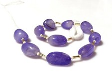 Lavender Chalcedony Nugget Smooth 11x12-12x16mm Gemstone Beads 1 Strand 8"Inch