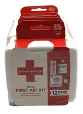 6 Pack of Johnson & Johnson First Aid To Go 12 Piece Portable Mini Travel Kit
