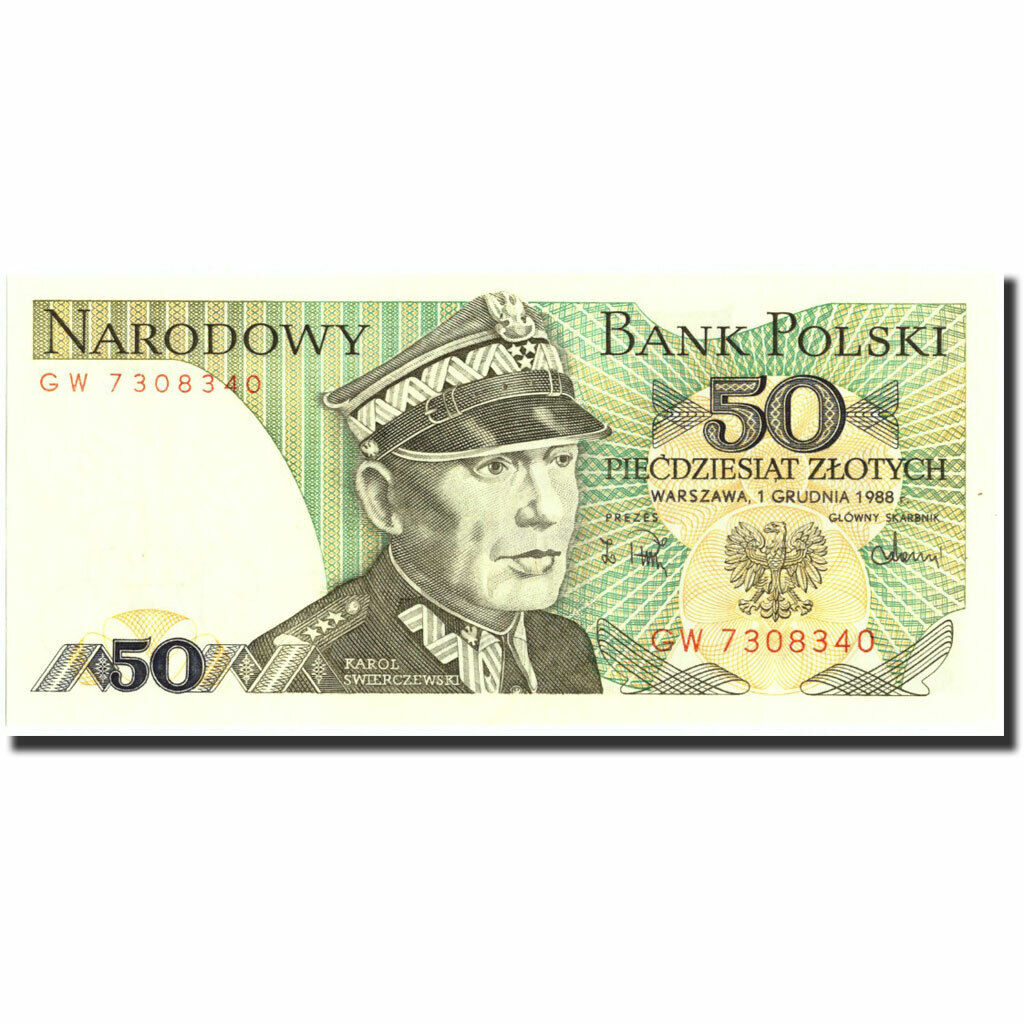 [#570936] Banknot, Polska, 50 Zlotych, 1988, GW 7308340, KM:142c, UNC(64)