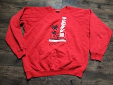 Vintage 1980s Mens XL Hawaiian Hawaii Aloha Crewneck Sweatshirt