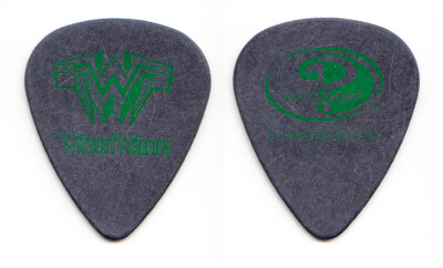 Without Warning Ted Burger Schwarze/Grüne Gitarrenplektrum - 1990er Tourneen