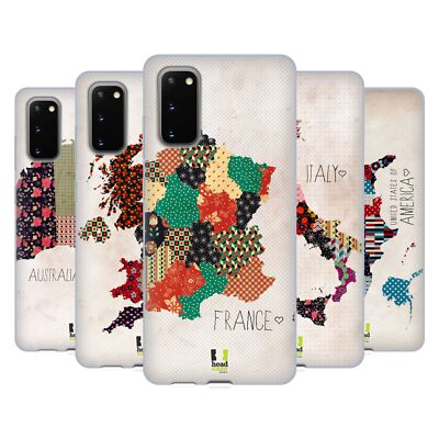 HEAD CASE DESIGNS GEMUSTERTE LANDKARTEN SOFT GEL HANDYHÜLLE FÜR SAMSUNG HANDYS 1