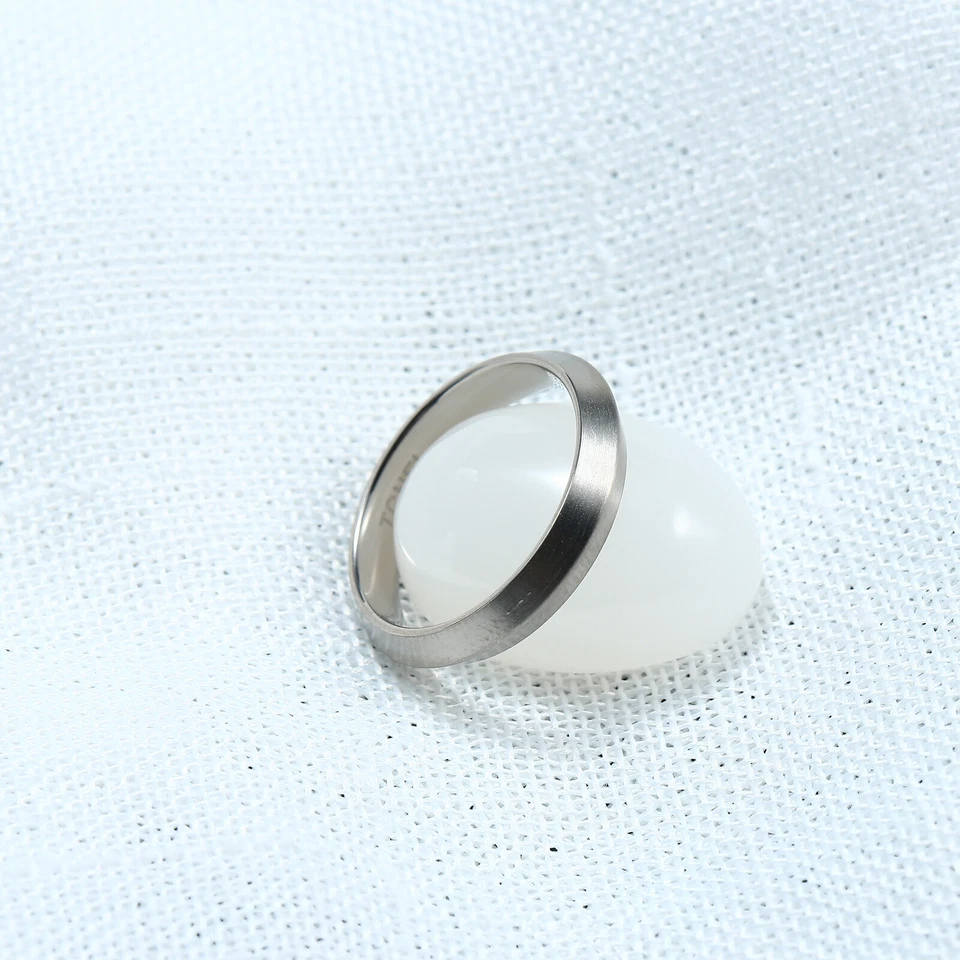 Fashion Rings for Men Women Wedding Bands Promise Enternity Rings Comfort Silver - Image 2 of 3