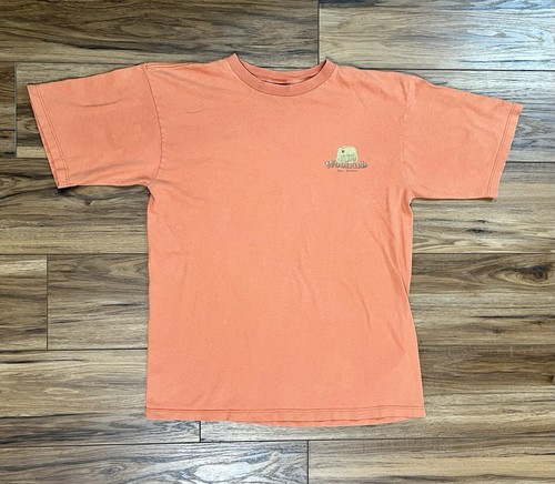 Vintage Woolrich Guided Charters Fliegenfischen Orange T-Shirt Herren Gr. M Hergestellt in den USA