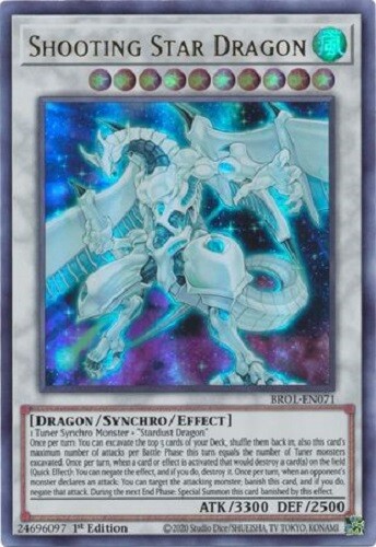 BROL-EN071 Shooting Star Dragon Ultra Rare 1st Edition Mint YuGiOh Card BROL-EN071 Shooting Star Dragon Ultra Rare 1st Edition Mint YuGiOh Card