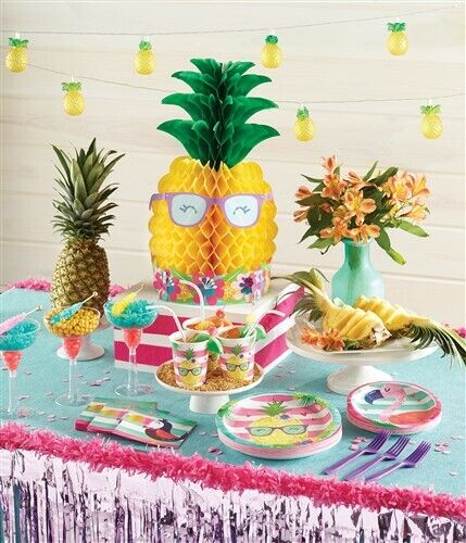 Pineapple N Friends Flamingo Folienballon 18" Liebe Geburtstag Luau Party - Bild 2 von 2