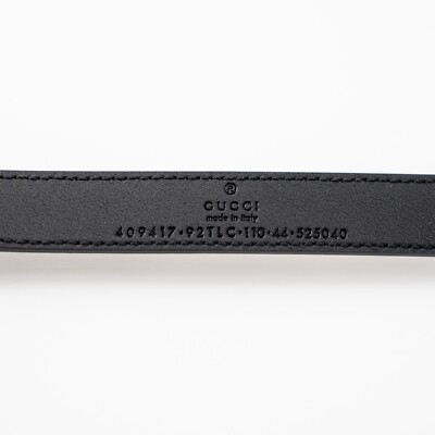 size 110-44 Gucci GG Marmont Thin Belt Beige Black Gold | eBay display picture 3