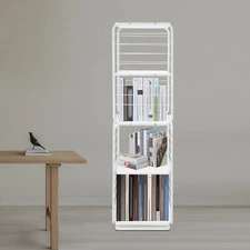 4-Tier Rotating Bookshelf, 360° Rotating Bookshelf for Bedroom Living Room
