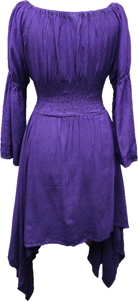 Tunic Blouse Long Sleeve Medieval Renaissance Slimming One Size 8 10 12 16 18 20 - Image 3 of 4