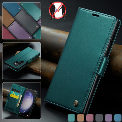 Handy Hülle für Samsung S26 S25 S24 S23 S22 S21 Ultra Leder Wallet Tasche Case