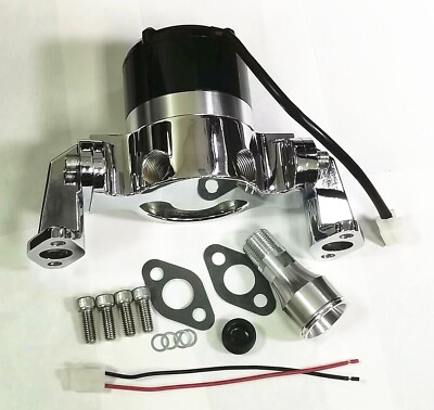 Electric Water Pump Chrome Billet Aluminum SBC 283-400 SBChevy High Volume Flow