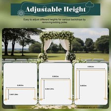 Flower Balloon Frame Square Wedding Arch Backdrop Metal Stand Garden Decor SALE