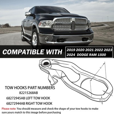2019-2024 (DT) RAM 1500 New Body Style OEM Mopar Front Tow Hooks – ICP