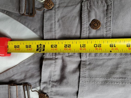 Chouyatou Women's Bib Overall Shorts Size 4 Gray 100% cotton New with Tags - Picture 3 of 11