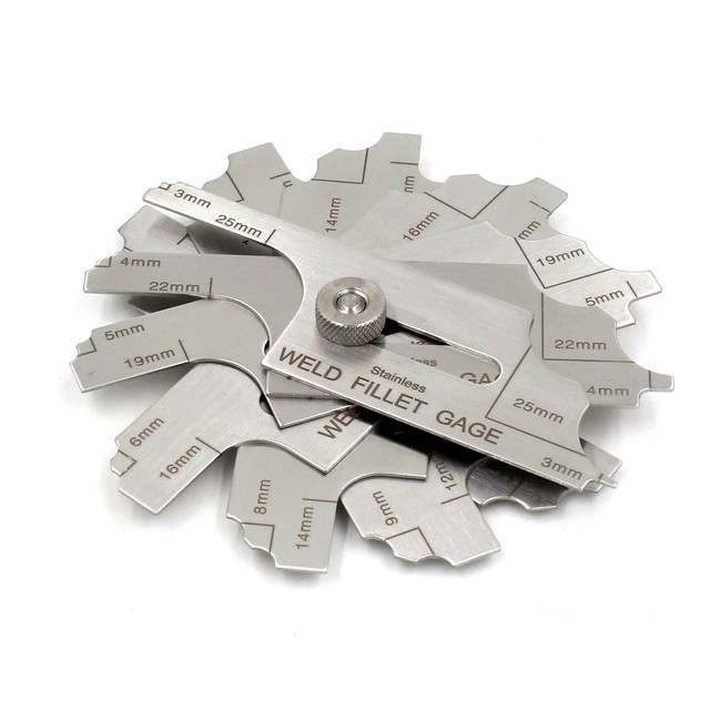Metric 7 Piece Fillet Welding Gauge Gage Set MG-11 Test Ulnar Inspection Tool Metric 7 Piece Fillet Welding Gauge Gage Set MG-11 Test Ulnar Inspection Tool