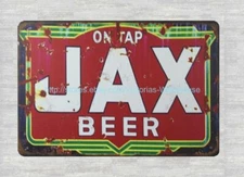 ON TAP JAX BEER booze Bar Distiller metal tin sign garden reproductions