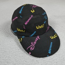 Vintage Disneyland Afternoon Live 5 Panel Hat Black/Multicolor Made in USA