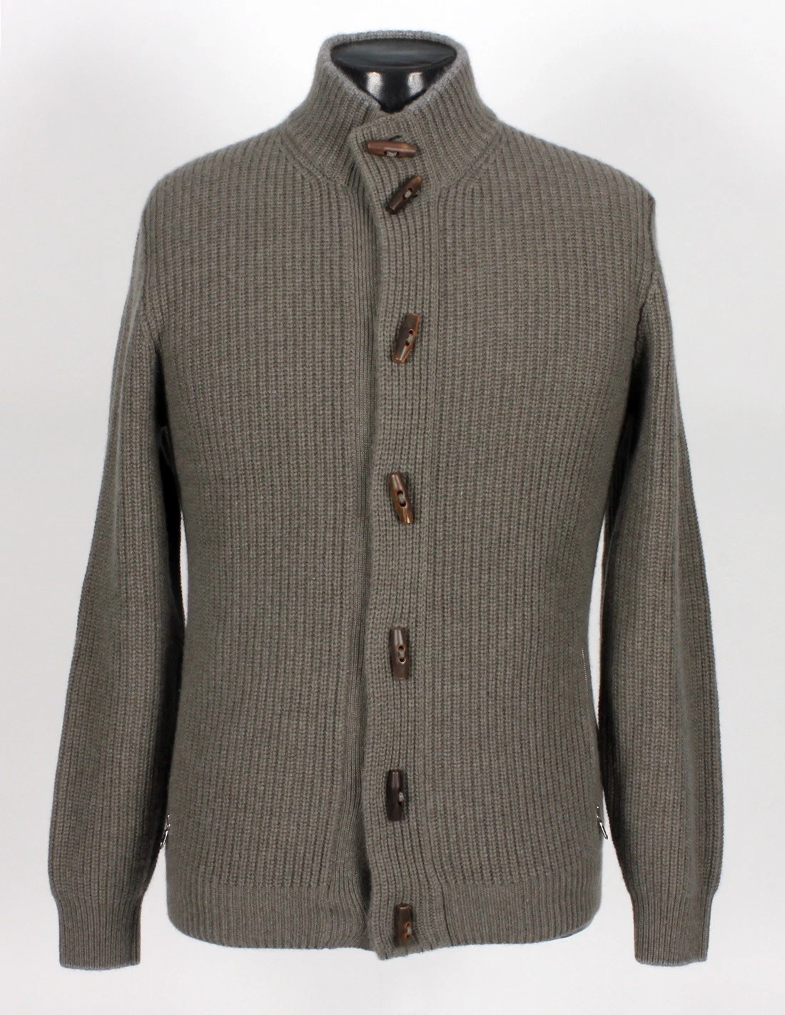 Brunello Cucinelli — Brunello Cucinelli Cashmere Cardigan Toggle Sweater - M - Green - $2995 Retail