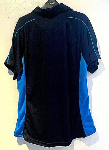 Eltham Hill School Uniform Girls Navy Electric Blue Fit Sports Polo Shirt Size L - Picture 2 of 2