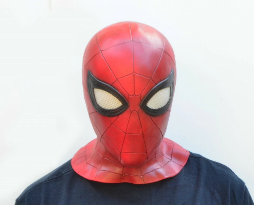 Halloween Spiderman Máscara Disfraz Fiesta Comicono Máscara Látex Superhéroe Foto 3 de 4