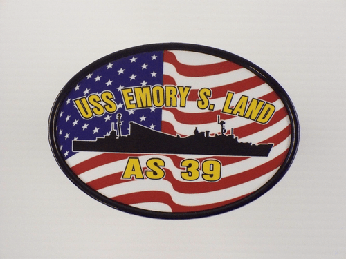 USS EMORY S LAND AS 39 Hitch Cover Military USN U S Navy - Picture 2 of 2
